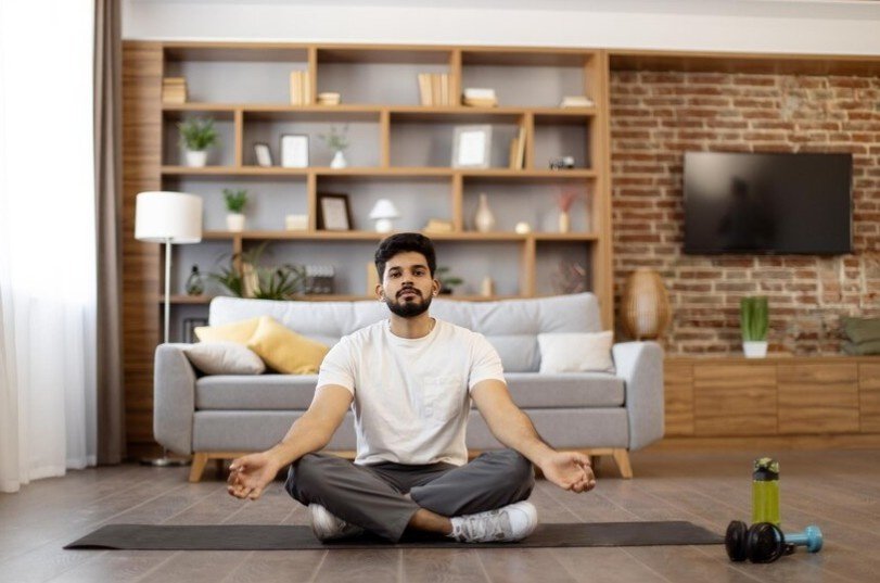 Man busy in yoga