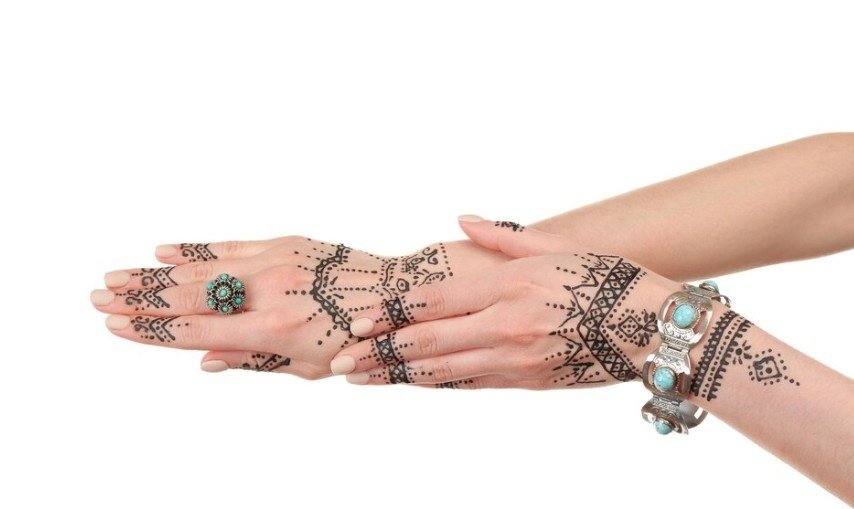 Lace Glove Mehndi Design