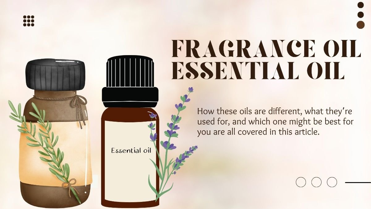 Sample Bottles of Fragrance Oil and Essential Oil