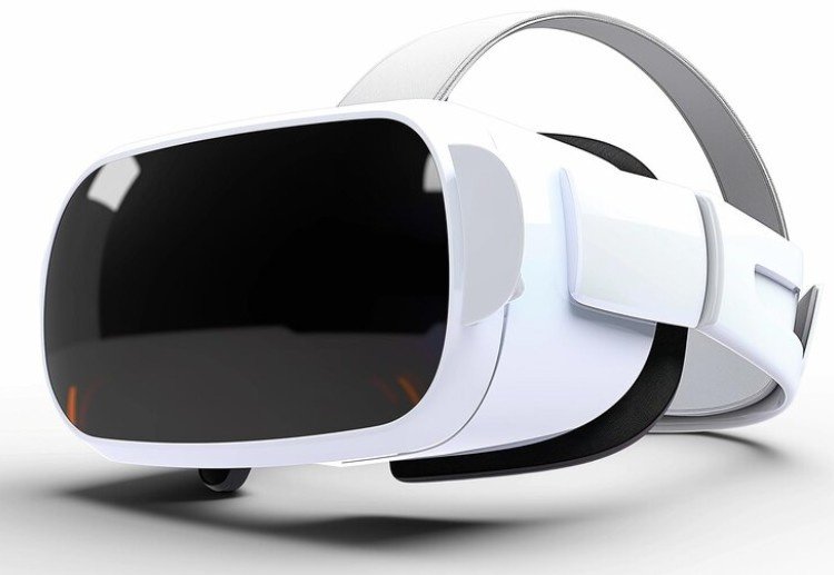 VR headset in black white color