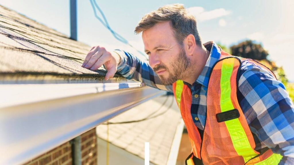 A man accessing roof for solar installation