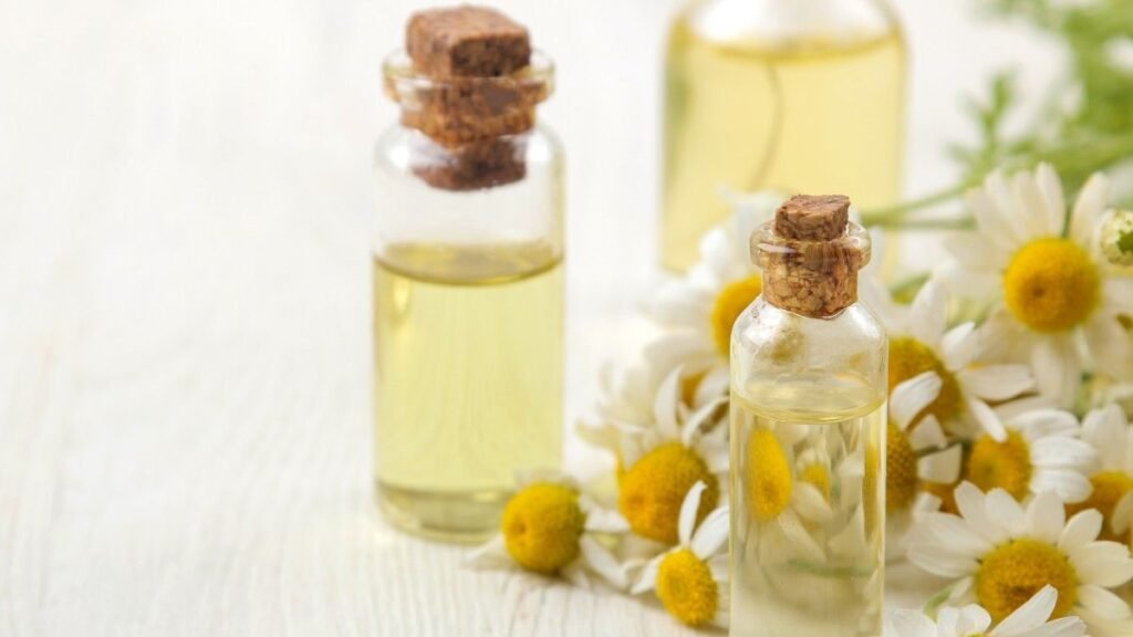 Fragrance Oils with Chamomile Background