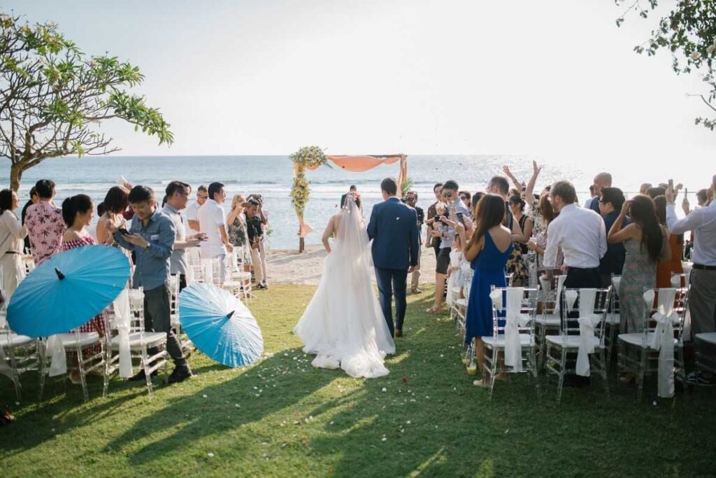 Wedding Ceremony on beside ocean