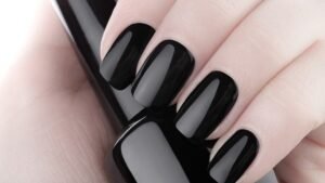 Nail black polish