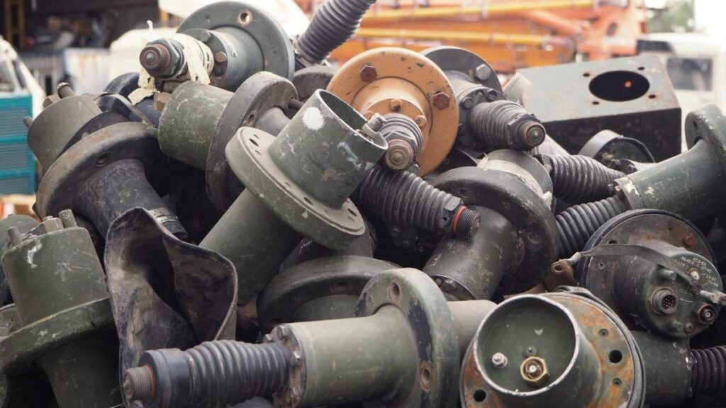 Scrap metal on recycling site