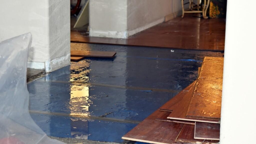 Water Damage to Room in Home