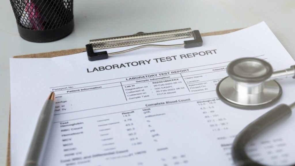 Lab test report
