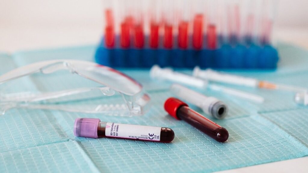 blood samples in lab